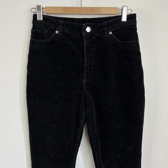 Monki Women's Size 36 EU 6 or 8 US Black Corduroy Ankle Length Pants - Picture 4 of 14